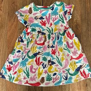 Mini Boden, kids size 5-6, multi-colored under the sea pattern.